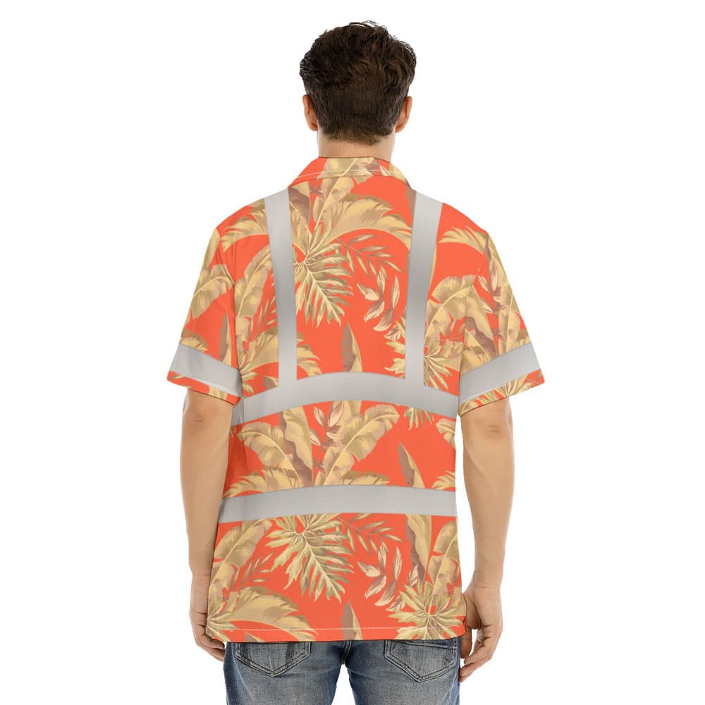 Tropical Orange Hawaiian Safety Shirt 2